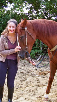 Denise Zangari insieme al suo cavallo Queit II